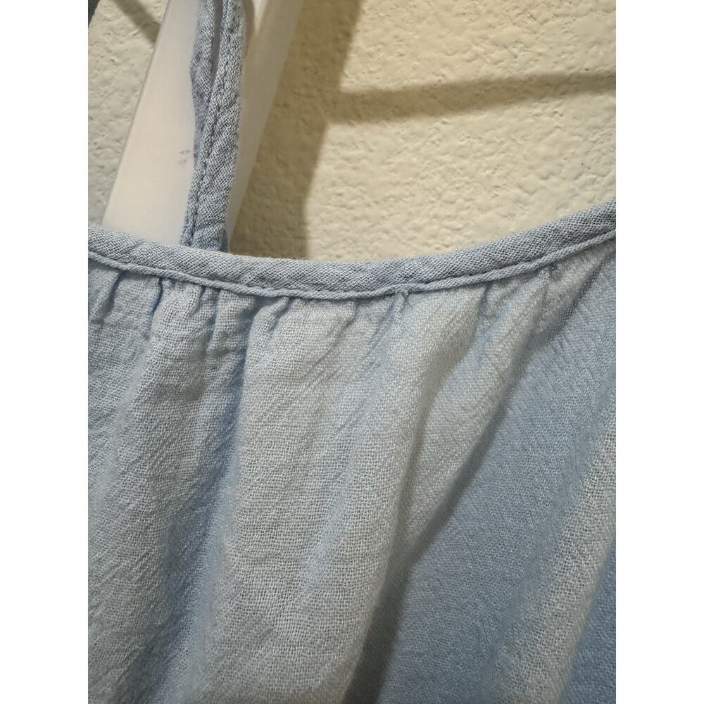 HONORINE Elodie Long Cotton-gauze Midi Dress size M In Spa Blue - Picture 6 of 14